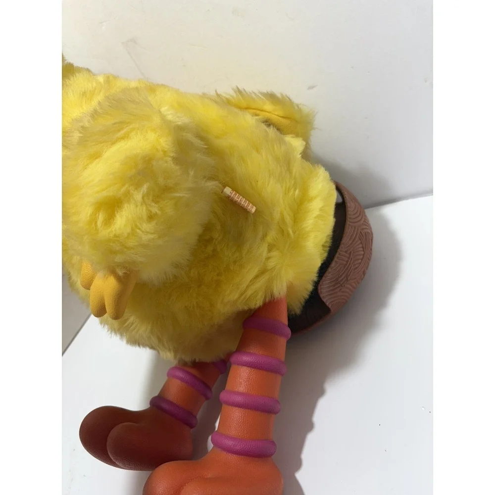 Vtg Sesame Street Big Bird 1986 Ideal Talking Toy + Book  For Repair Parts AS IS